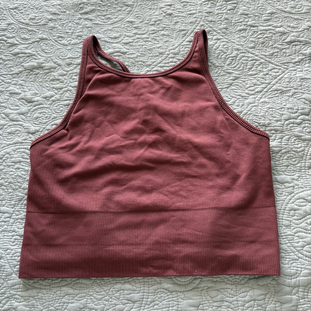 Athleta Ribbed Tank Top in Mauve